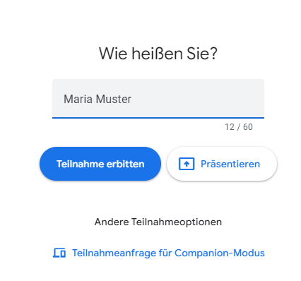 Ernährungsberatung Online mit Google Meet